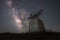Milky Way galaxy rising behind an abandoned radar tower in Camp Hero Montauk New York