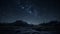 Milky Way illuminates majestic mountain peak in tranquil night sky generated by AI