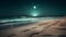Milky Way illuminates tranquil seascape at dusk generated by AI