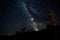 Milky way on night sky near Permet, Albania