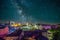 Milky Way over the city