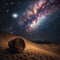 Milky Way over a desolate desert