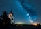 The Milky Way over historic Zion Lutheran Church in Saskatchewan, Canada