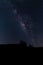 Milky way over Lalu rock formation