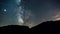 Milky way over mountains in Spain, video time lapse