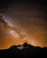 Milky Way over Mt Ausangate and the Andes mountains. Cusco, Peru