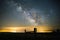 Milky Way Over Rural Landscape