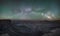Milky Way Panorama over Moonscape Overlook in Utah