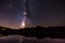 Milky Way Reflection in Lily Lake Colorado Landscape