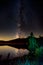 Milky Way Reflection in Lily Lake Colorado Landscape