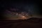 Milky Way rising behind Navajo Mountain