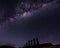 Milky Way Shows Above Moai On Easter Island, Chile