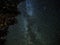 Milky way stars night sky Universe Lyra constellation