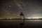 Milkyway in the Dong Chau Beach, Tien hai district, Thai Binh province, This is one of largest Clam farm of Vietnam for domestic