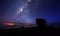 Milkyway Galaxy with blue night sky