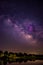 Milkyway over lake water