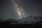 Milkyway on top of mountain at Pensi La Valley ladakh India.