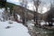 Mill canyon spring in wintertime. Utah. US