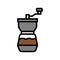 mill coffee grinder manual color icon vector illustration