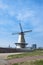 The mill in the Netherlands. Open space. Blue sky. Travel in Europe. Horizont