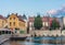 The Mill Pond Malom-to in Tapolca. The Lake is surrounded by antique buildings and high stone walls, is the most popular place