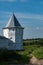 Mill tower and fortress wall in Spaso-Prilutsky Monastery, Vologda, Russia