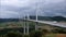Millau viaduct in The Massif Central region of France