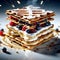 Mille feuille, also known as Napoleon or vanilla slice, is a classic French dessert made of puff pastry layered with pastry cream.