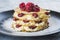 Mille-feuilles with cream and cramberries