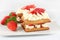 Millefeuille cakes with strawberry