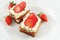 Millefeuille cakes with strawberry