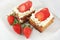 Millefeuille cakes with strawberry