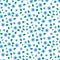 Millefleur small blue dense seamless pattern.