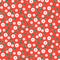 Millefleur small red dense seamless pattern.