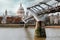 The Millenium Bridge and Saint Paul Cathedral in London