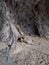 Millenium cave in a limestone cliff in cala gonone sardinia