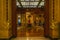 Millennium Biltmore Hotel interior. The interior of the hotel is decorated with frescos and murals, massive wood-beamed ceilings,