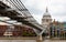 Millennium Bridge across River Thames, London, England