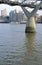 Millennium Bridge and River Thames London UK 2003