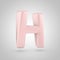 Millennium Pink color letter H uppercase on white background