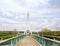 Miller`s bridge cycle and pedestrian bridge over the River Exe i