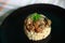 Millet with porcini mushrooms, healthy dish for lunch