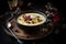 Millet Porridge, Healthy Breakfast with Fruits and Berries, Milk Millet Porridge, Abstract Generative AI Illustration