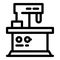 Milling machine beam icon, outline style