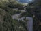 Million Dollar Highway Colorado Route 550 near Ouray Aerial