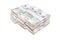 Million rubles in Russian rubles isolated. A big wad of money Russian banknotes on white background