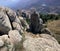 Million years damn pillars look at mountain valley.