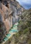 Millpu Lagoons, natural turquoise pools, near the city of Ayacucho, Peru