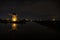 Mills at Kinderdijk The Netherlands in the evening illuminated