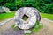 Millstones at the Leith Walkway in Edinburgh, Scotland, UK